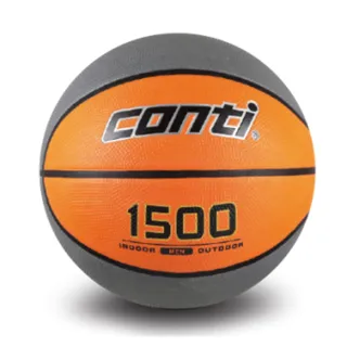【Conti】原廠貨 7號球 高觸感雙色橡膠籃球/競賽/訓練/休閒 柑/灰(B1500-7-GRO)
