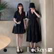 【Lockers 木櫃】學院風洋氣顯瘦減齡連衣裙 L113030802(連衣裙)