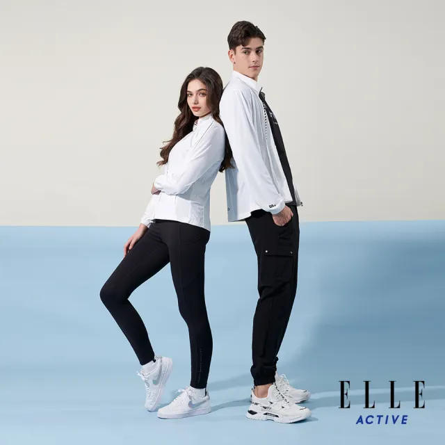 【ELLE ACTIVE】女款 腰側口袋剪接瑜珈褲-黑色(EA24M2W3703#99)