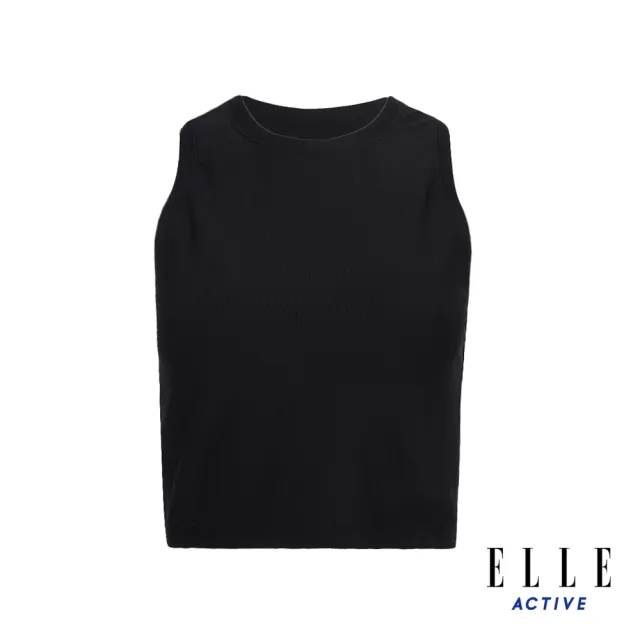 【ELLE ACTIVE】女款 彈性短版背心-黑色(EA24M2W1002#99)