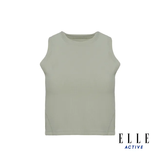 【ELLE ACTIVE】女款 彈性短版背心-淺綠色(EA24M2W1002#41)