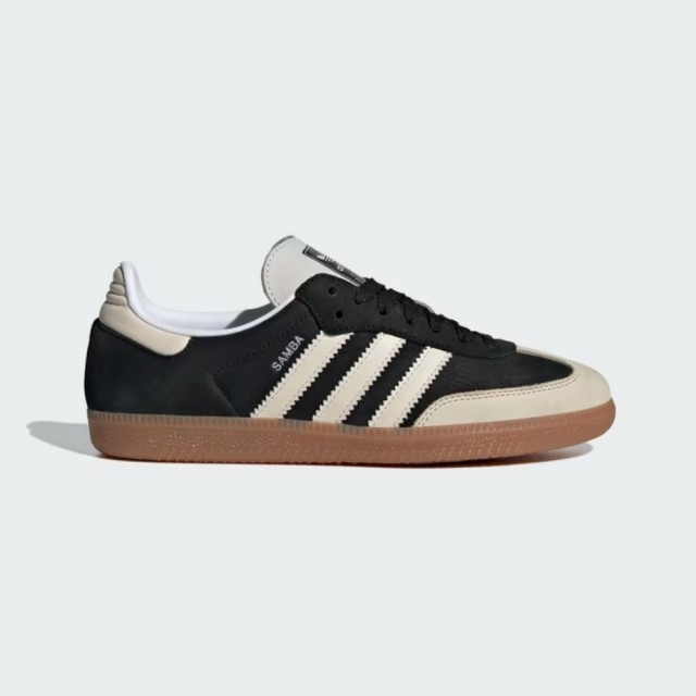 【adidas 愛迪達】SAMBA OG 運動休閒鞋(IE5836 ORIGINALS 休閒鞋 奶油黑)