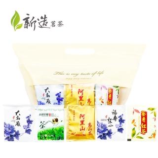 【新造茗茶】精選臺灣五款特色茶包組 2.5gx40包(大禹嶺/福壽梨山/阿里山金萱/碧螺春/蜜香紅茶)
