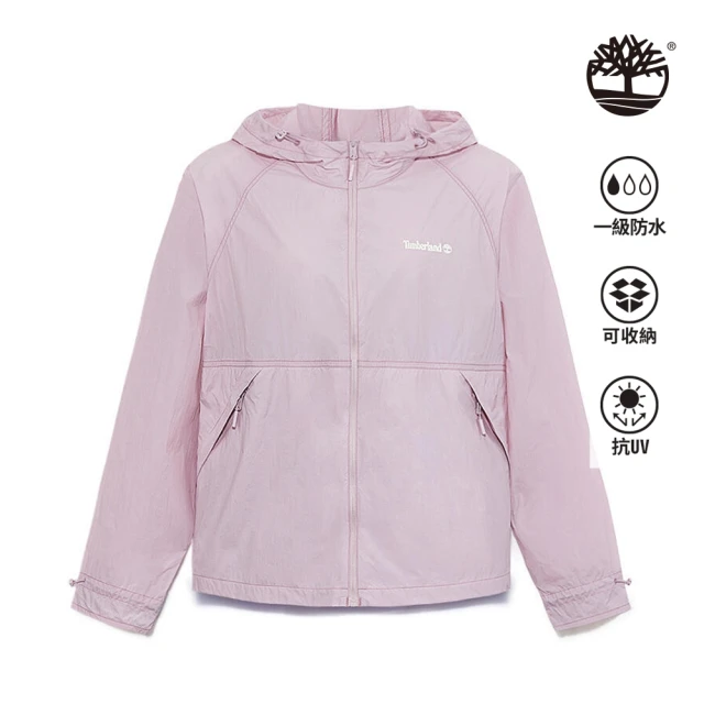 Timberland 女款淺粉色全拉鍊式抗紫外線外套(A66FQ522)