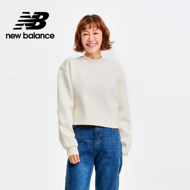 【NEW BALANCE】NB SDS微高領厚磅長袖上衣_AWT41331CIC_女性_米杏色(亞版 版型正常)