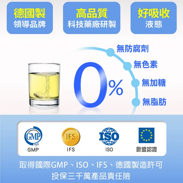 【德國 好立善】礎高劑量系列發泡錠 任選4入組 20錠/入(維他命C250/綜合維他命/鈣+D3/鎂300)