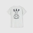 【GAP】男童裝 Logo純棉小熊印花圓領短袖T恤-白色(890473)