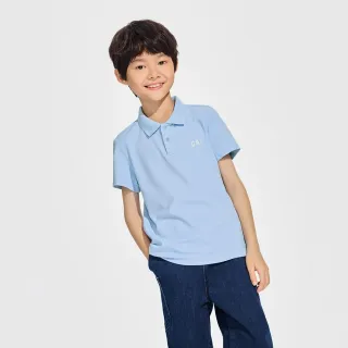 【GAP】男童裝 Logo短袖POLO衫-藍色(890536)