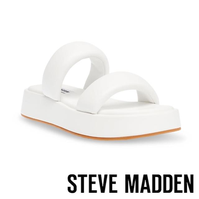 【steve madden】BOSSANOVA 胖胖雙帶厚底拖鞋(白色)