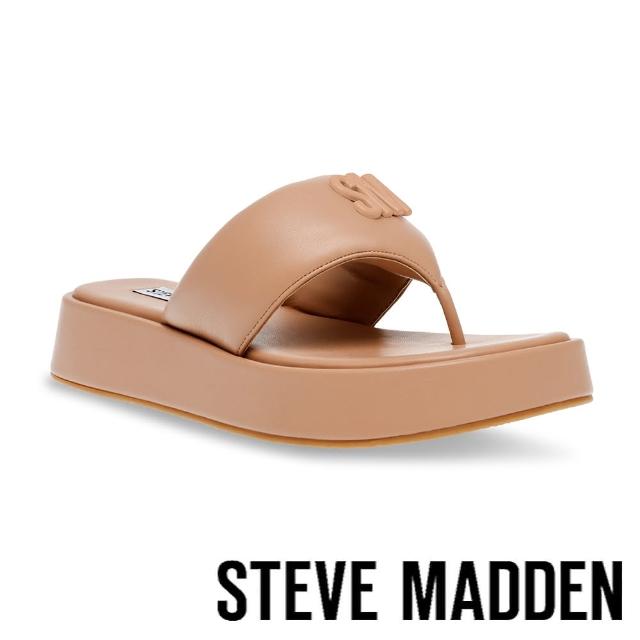 【steve madden】BONFIRE 胖胖夾腳厚底拖鞋(卡其色)