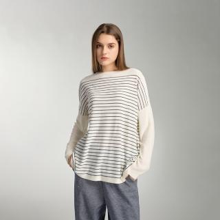 【giordano ladies】橫織紋寬身剪裁上衣(02354007)