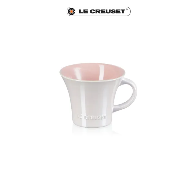 【Le Creuset】瓷器珠光薔薇英式午茶杯280ml(珠光藍/珠光粉/珠光白 3色選1)