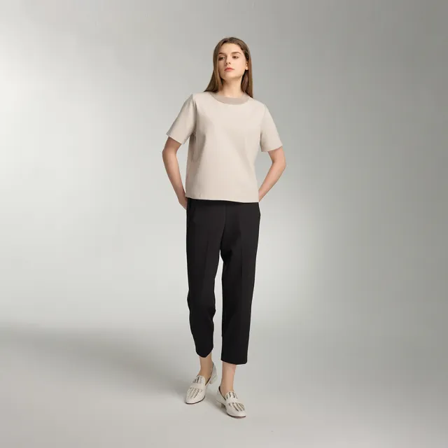 【giordano ladies】24SS_領口織紋設計上衣(02323509)