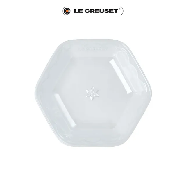【Le Creuset】瓷器雪藏時光系列六角深盤21cm(珠光白/無花果/貝殼粉 3色選1)