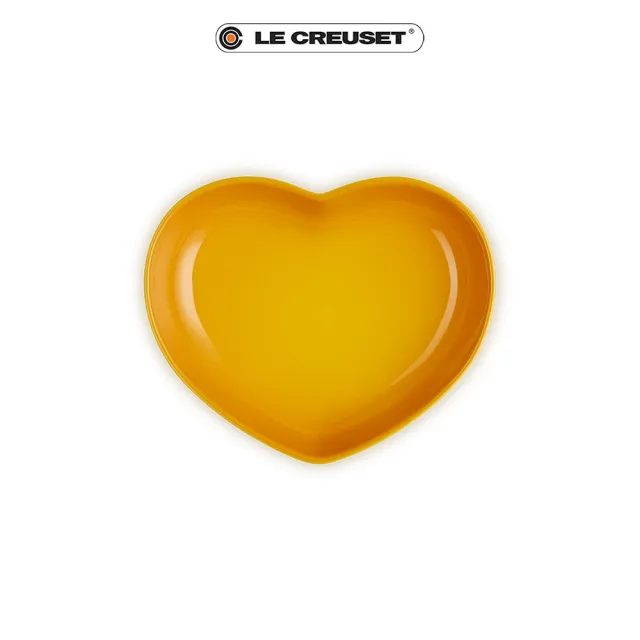 【Le Creuset】瓷器心型盤-中(櫻花粉/杏桃黃/悠然綠 3色選1)