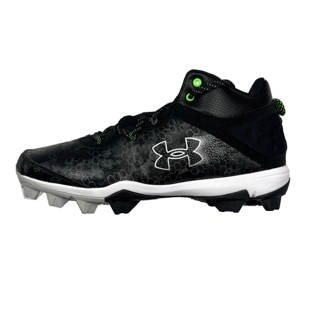 UNDER ARMOUR 低筒棒球釘鞋 黑X白(302559