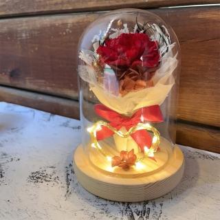 【OSTARA FLORIST 奧斯塔拉花藝】馨花綻放母親節永生花禮-紅/深粉/淺粉(永生花材、不凋康乃馨、永生配材)