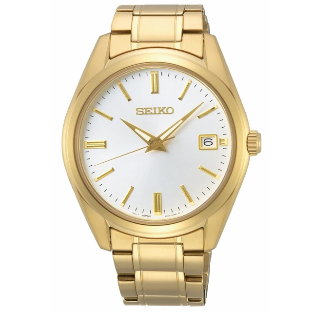 SEIKO 精工 CS系列 金錶 日系簡約腕錶 雙11 特惠(SUR314P1/6N52-00A0K)