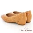 【CUMAR】簡約沖孔內增高低跟鞋(棕色)