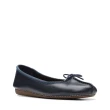 【Clarks】女鞋 Freckle Ice 全皮面對縫線設計蝴蝶結平底鞋 娃娃鞋(CLF52932C)