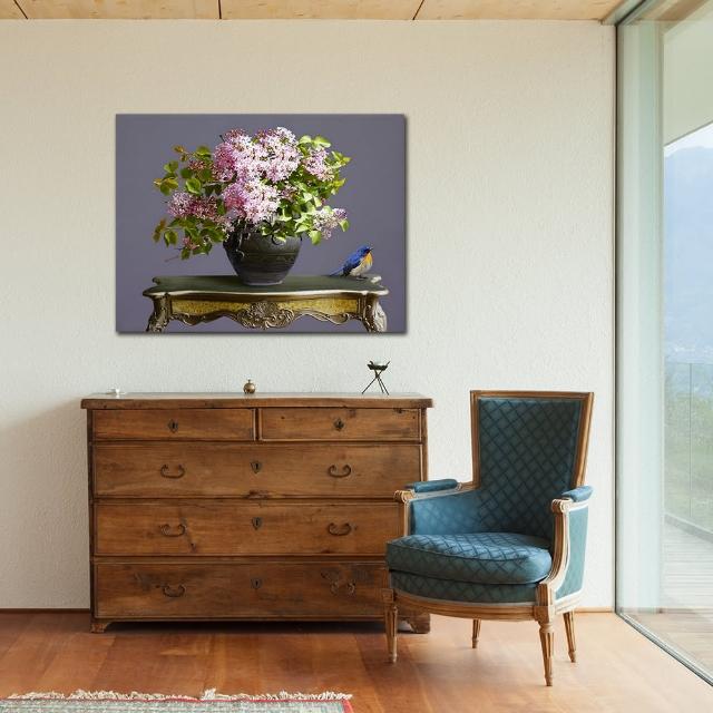 【御畫房】丁香花 國家一級畫師手繪油畫60×80cm(VF-152)