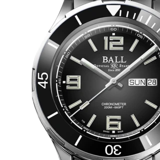 【BALL 波爾】官方授權 Roadmaster系列 天文台認證 潛水機械腕錶 40mm(DM3030B-S12CJ-BK 防水200米)