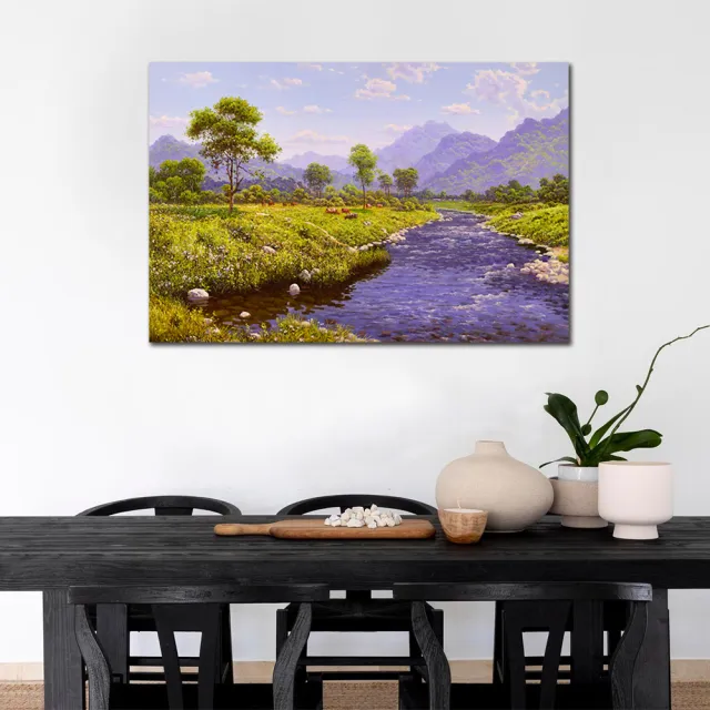 【御畫房】盛夏美景 國家一級畫師手繪油×90cm(VF-75)