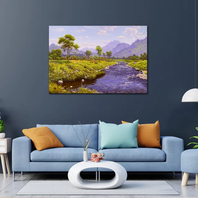 【御畫房】盛夏美景 國家一級畫師手繪油×90cm(VF-75)
