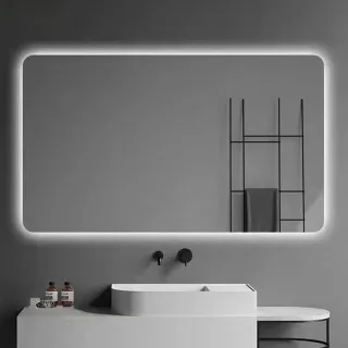 【YORI優里嚴選】50x70cm 會發光的浴室鏡子 超美化妝鏡(梳妝鏡 LED燈鏡子 無邊框鏡子)
