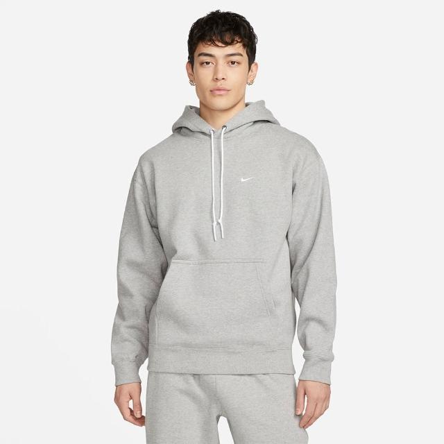 【NIKE 耐吉】上衣 男款 帽T 長袖上衣 運動 AS M NK SOLO SWSH FLC PO HDY 灰 DX1356-063