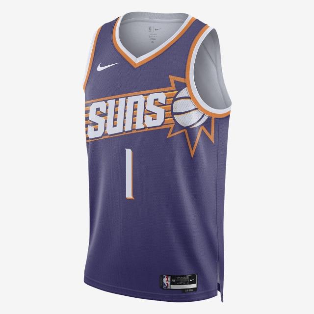 【NIKE 耐吉】背心 男款 運動背心 NBA球衣 太陽隊 PHX MNK DF SWGMN JSY ICN 23 紫 DV4855-566