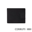 【Cerruti 1881】限量2折 義大利頂級小牛皮12卡短夾皮夾 CEPU05539M 全新專櫃展示品(黑色 贈原廠送禮提袋)