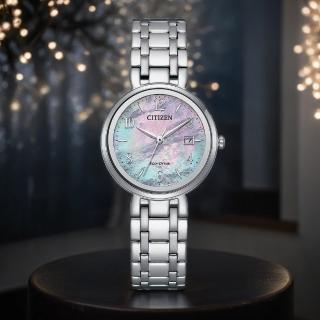 【CITIZEN 星辰】LADY 優雅珍珠貝光動能女錶 母親節 禮物 送禮(EW2690-81Y)