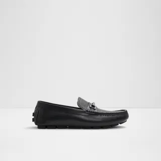 【ALDO】CAIRNS-時尚格紋馬銜釦飾樂福鞋-男鞋(黑色)