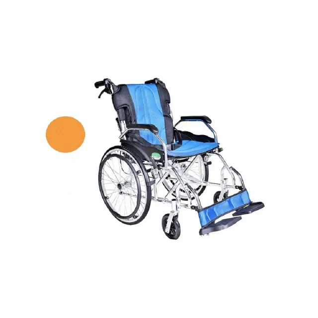 【海夫健康生活館】頤辰20吋專利輪椅 輪椅-B款 3段調整/中輪/收納式/攜帶型 橘紅藍三色可選(YC-600/20)