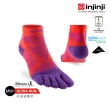 【Injinji】女 Ultra Run終極系列五趾短襪[華麗紅紫]WAA6977(避震緩衝 短襪 馬拉松 機能襪 女襪)