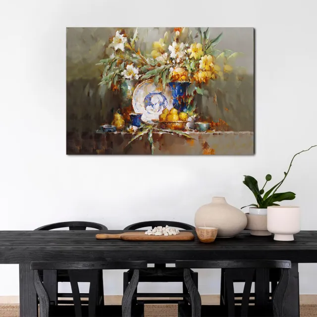 【御畫房】富貴花開之二 國家一級畫師手繪油畫60×90cm(VF-198)