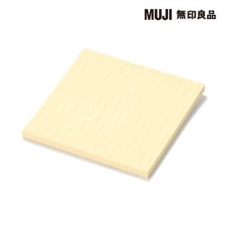 【MUJI 無印良品】便利貼/5mm方眼/75×75 黃.50張