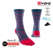 【Injinji】女 Ultra Run終極系列五趾中筒襪[莓果紅]WAA6804(避震緩衝 中筒襪 馬拉松 機能襪 女襪)