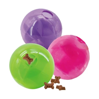 【Planet Dog】互動益智球 3色 漏食球 藏食玩具(拋接球玩具 彈力球 狗玩具 慢食球)