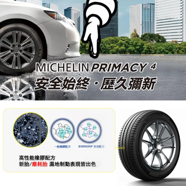 【Michelin 米其林】輪胎米其林PRIMACY 4-2355019吋_四入組(車麗屋)