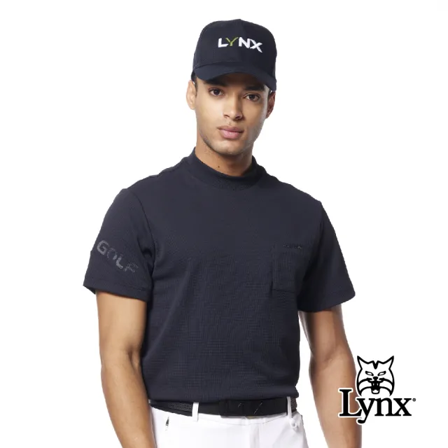 【Lynx Golf】首爾高桿風格！男款合身版日本進口面料吸汗速乾短袖圓領POLO衫/高爾夫球衫(三色)