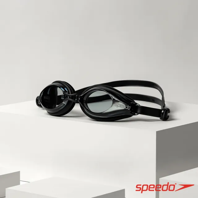 【SPEEDO】成人運動泳鏡 Edge(黑/灰)