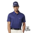 【Lynx Golf】男款吸溼排汗機能精美雙面緹花工藝翻領印花造型胸袋款短袖POLO衫/高爾夫球衫(二色)