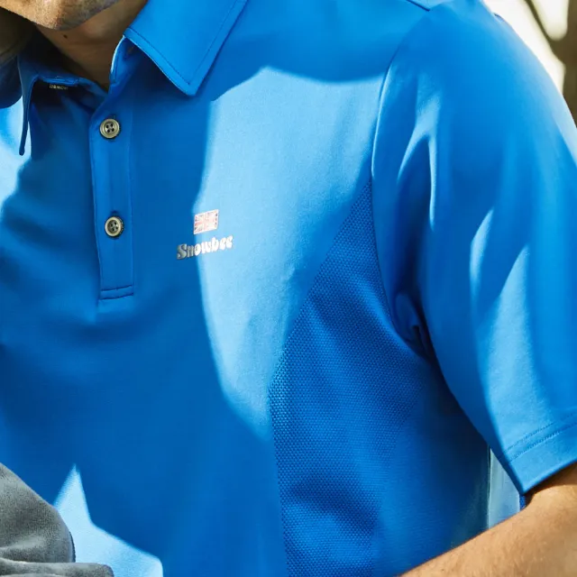 【Snowbee 司諾比】男款素面大緹花短袖Polo衫-2色(吸濕排汗高爾夫球衫 高爾夫球衣 高球上衣)