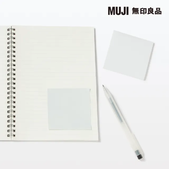 【MUJI 無印良品】便利貼/整面可黏貼式/75×75 灰.30張