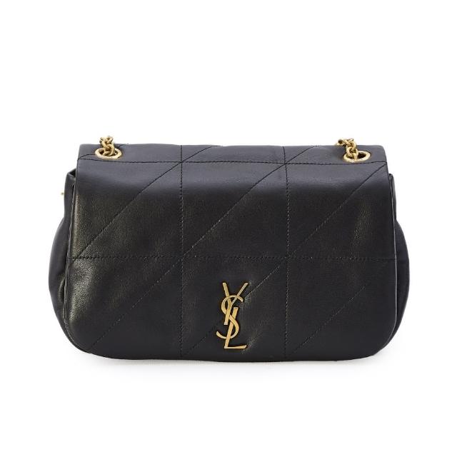 YSL Saint Laurent聖羅蘭 Jamie Small 小款 羊皮 肩背包 斜背包 YSL Saint Laurent聖羅蘭 Jamie Small 小款 羊皮肩揹包,黑色系設計,簡約時尚,適合日常出勤與休閒場合。外層為高階羊皮質地,內層為皮革,搭配YSL防塵袋與紙卡,全新未使用,產地為義大利,商品,男女皆可使用,掀開式開口,無內部與外部夾層,輕便實用。