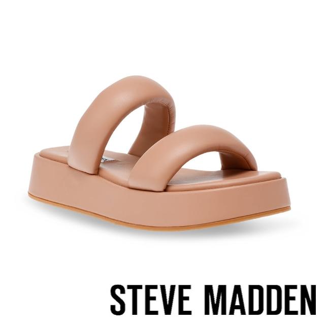 【steve madden】BOSSANOVA 胖胖雙帶厚底拖鞋(杏色)