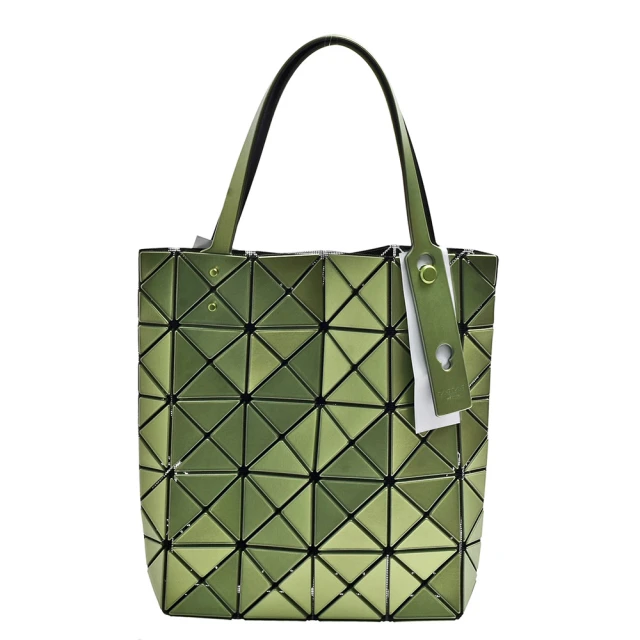 ISSEY MIYAKE 三宅一生ISSEY MIYAKE 三宅一生 三宅一生BAOBAO幾何方格4X5手提包(S-橄欖綠色BB46-AG652-61)