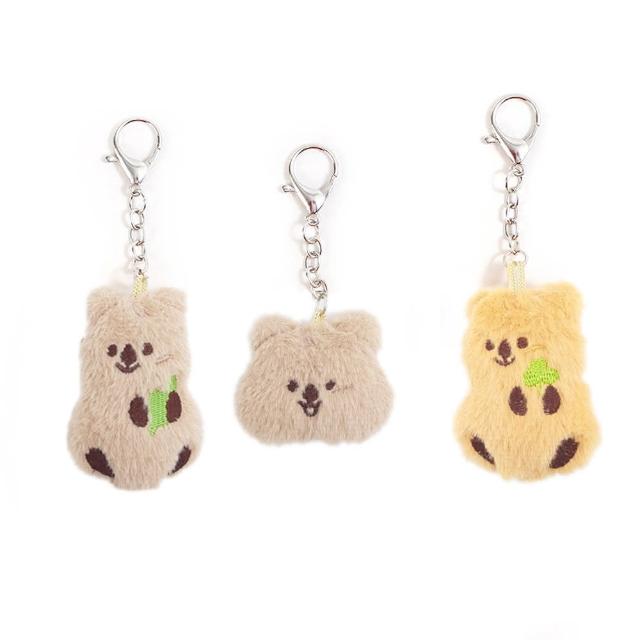 【韓國Quokka】短尾矮袋鼠吊飾2入組合(鑰匙圈 闊卡 HEEJAE)